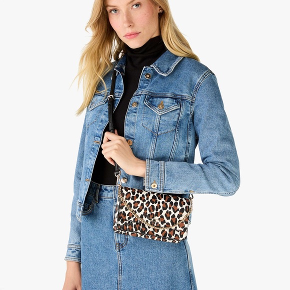 🐆 Kate Spade Madison Spotted Leopard Willow Mini Flap Crossbody - Picture 2 of 4